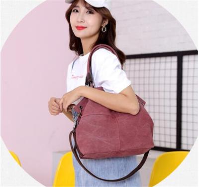 China Fashion factory hot sale white canvas bag waxed toiletry leather for sale