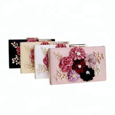 China Wholesale Promotion 2021 New Fashion Women Clutch Bag Evening, Flower Party Box Bag Clutch Evening Clutch Bag for sale