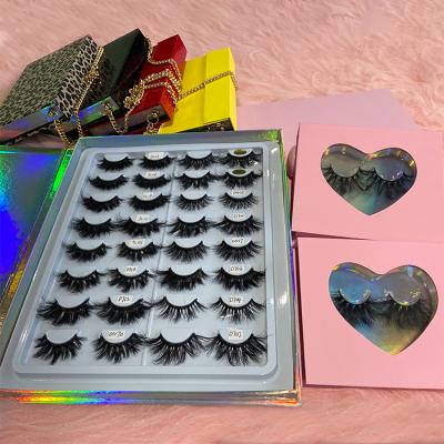 China Wholesale Natural Custom Pink Long Lashes Russian Dramatic Mink Lashes Vendor 3d Strip 3d Eye Lashes Pound Mink Full 25mm for sale