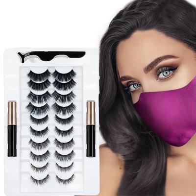 China 2020 Newest Styles Natural Magnetic Eyeliner And Wholesale Magnetic Highlights 3d Eyelashes for sale