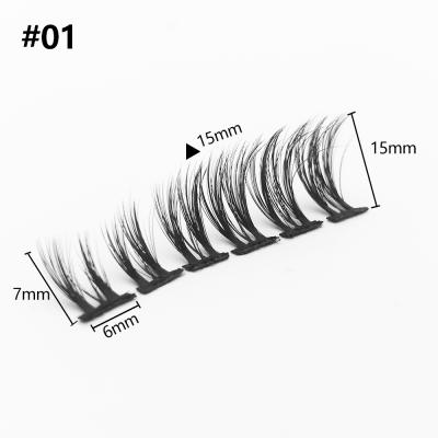 China 3D Hair Synthetic Faux Mink False Silk DIY Lash Extensions Segmented Eyelashes Pre Cut for sale