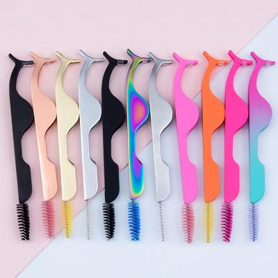 China Custom Rose Gold Logo Tweezer Extension Applicator Eyelash Tweezers Eyelash Volume Lashes Eyelash Makeup Work for sale