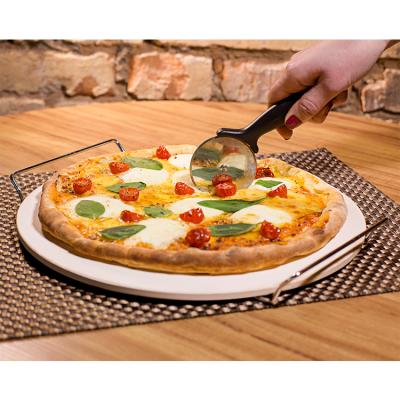 China Dustproof Ceramic Stone Pizza Stone Pizza Baking Stone Round Distributes Heat Evenly for sale