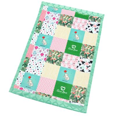 China Modern Anti-pilling Patchwork Picnic Baby Minky Blanket Free Sample for sale