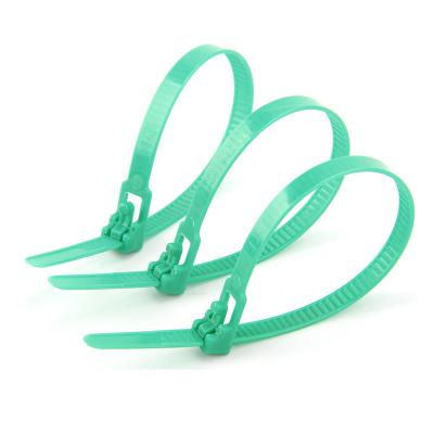 China Eco-friendly Auto Reusable Tying Cable Ties Zip Nylon 66 Plastic Releasable Zip Ties Cable Ties Nylon for sale