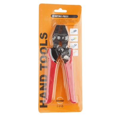 China Ratchet Structure Network Cable Crimp Crimp Insulated Pliers Paddle Crimping Tool For Bare Terminal for sale