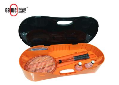 China Outdoor Portable Badminton Set backyard badminton set PP Material Easy To Fold Up Orange Black Color for sale