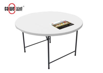 China Outside Plastic Folding Tables Round Shape 1500mm Diameter Customized Color for sale