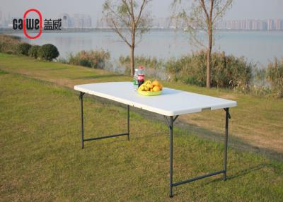 China Lawn Bar Height Folding Table Rectangular 180 * 76 * 74cm Size Steel Frame for sale