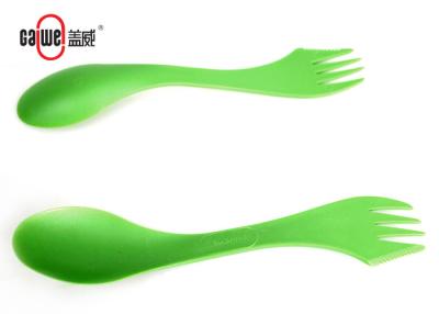 China Cum Green / Blue Spoon Fork Knife In One 18CM Fork Dimensions Eco Friendly for sale