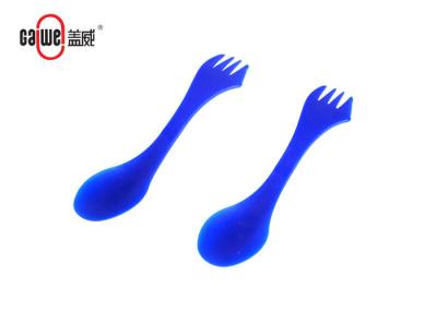 China Colorful Fork Knife Spoon Utensil , Spoon With Knife Edge For Fruit Cakes for sale