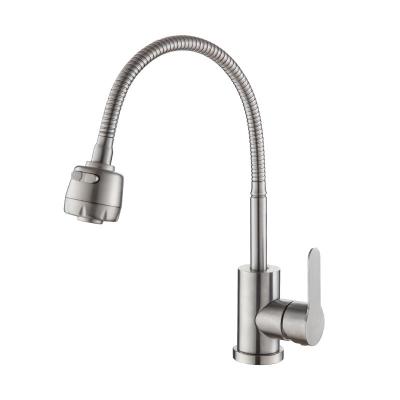 China Good Prices Zinc Body Kitchen Faucet Wall Mounted Metered Kitchen Faucet Sink Hole Handle Single Cold Water Faucet for sale