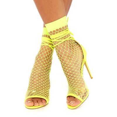 China Net Fashion Trend NSH043 Ladies Sandal Ladies Sandal Releases Style Custom Made Hot Lace Up Women's Large Size Heels Shoes for sale