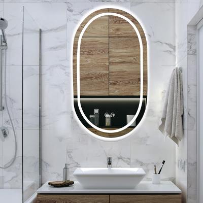 China Border Wall Mirror Hotel Restaurant Indoor Supply LED Waterproof Mirrorless Magnifying Bathroom Classic Style for sale