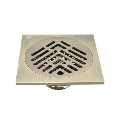 China Modern Bathroom All Round Bronze Floor Drain With Customizable Cover for sale