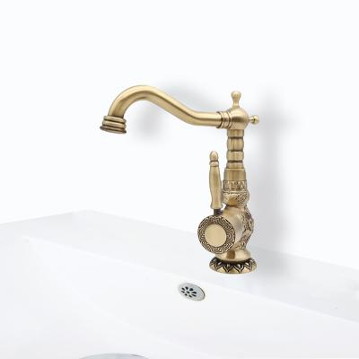 China Antique brass metered bangqi sink deck mount countertop basin faucets kitchen faucet bathroom faucet for sale