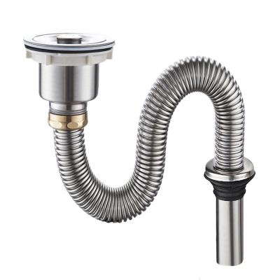 China Modern Flexible Drain Basin Bathtub Drain Soft Tubing, Bathroom Steel Pipes and Stainless Deodorizer for sale