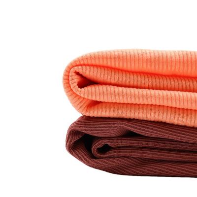 China Double Faced Ribbed Knitted Fabric 2*2 Weft Rib For Women for sale