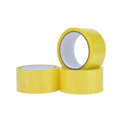 China Waterproof BOPP Clear Packaging Sealing Cardboard Yellowish Transparent Tape for sale