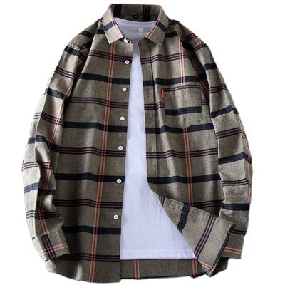 China England Style Anti-pilling Autumn Hot Sale Men's High Quality Fashionable Long Sleeve Plaid Casual Shirts for sale