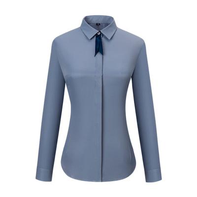 China Color Bamboo Pure Soft Breathable Anti-wrinkle Fiber RTS Anti-pilling Formal Shirts For Women for sale