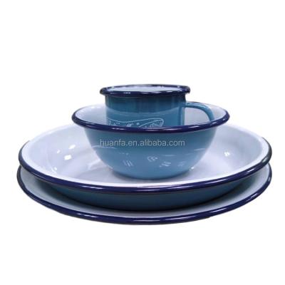 China Restaurant Viable Popular Enamel Utensils Set Melamine Porcelain Enamel Dinner Set / Bone China Dinner Set for sale