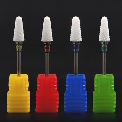 China Durable Electric Ceramic Cuticle Nail Art Drill Bits Clean Drill Bits Manicure Cutters Nail Mill Rotary Cutters Electric Manicure Machine for sale