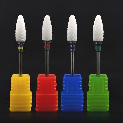 China Durable Ceramic Nail Drill Bit Electric Manicure Drills For Nail Art Equipment Accessory Nail Files Buffer Cutter Milling Machine for sale