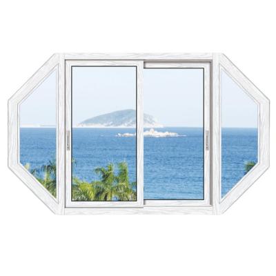 China Magnetic Screen Tempered Glass Sliding Window Design Double Glazing Doors Aluminum Windows for sale