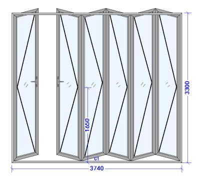 China Magnetic Screen Restaurant Insulated Exterior Folding Door for sale