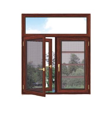 China Professional Aluminum Magnetic Screen Casement Doors Windows With Factory Price Manufacturer With Mosquito Net for sale