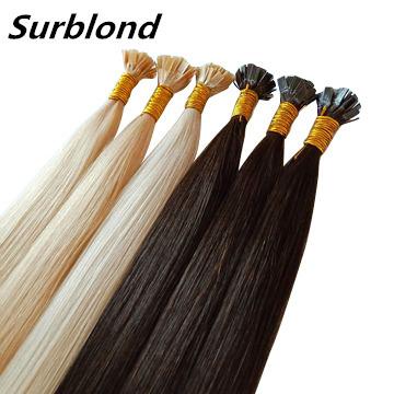 China Italy Keratin Prebonded Hair Extensions F Tip Straight Hair Extension Cheap Wholesale Straight Hair Extension Flat Tip Hair Extension for sale