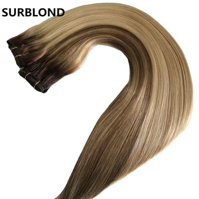 China 100% Virgin Human Hair Luxury Grade 100 Virgin Hair Straight Hair Extension Cuticle Aligned Hair Bundle Machine Drawn Double Wefts for sale