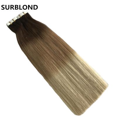 China Silky Straight Russian Invisible Luxury 100% Human Remy Hair Weave Virgin Hair Tape Quality Virgin Hair Wave Cuticle Aligned Double Tape In for sale