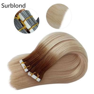 China Russian Remy Cuticle Intact Tape Hair Extension Free Sample Invisible Double Drawn Tape In Hair Extension Taylor-022 for sale