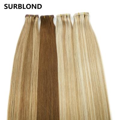 China High Quality 100% Russian Virgin Hair Silky Straight Wave Cuticle Aligned Flat 12A Double Wefts Drawn for sale