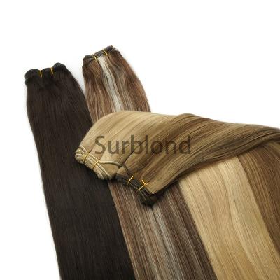 China 100% Silky Straight Virgin Human Hair Bundles Weft Flat Wave Remy Hair Extensions 100% Weft Hair for sale