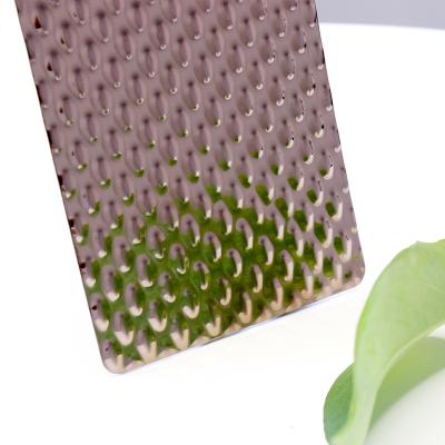 Chine feuille titanique d'acier inoxydable du miroir 8k avec graver d'ondulation de vague d'eau 3D à vendre