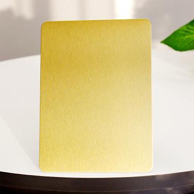 China JIS Golden Stainless Steel Sheet #4 No.4 304 Brushed SS Sheet for sale