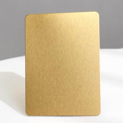 China Decorative Stainless Steel Plate Sheet Aisi 201 304 316 420 430 Gold No.4 Brushed Finish for sale