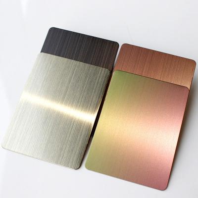 China SUS 304 pvd coating colors Decorative SS Sheet for door handles brushed stainless steel finish for sale