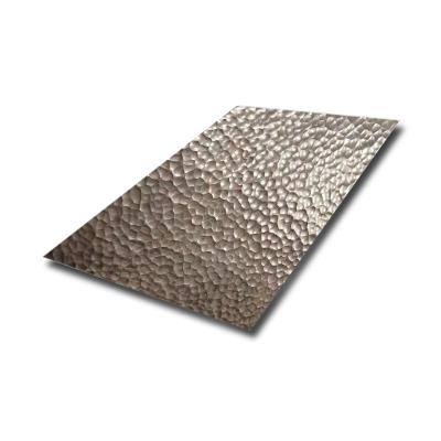 China Wholesale Grade 304 Hammered Metal Sheet Stainless Steel Sheet Cladding for Wall Claading or Ceiling Panel for sale