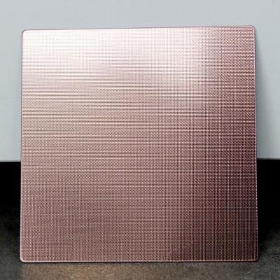 China SUS 304 grade 1219mmx2438mm Small diamond embossed stainless steel textured metal sheet for Restaurant Decoration for sale