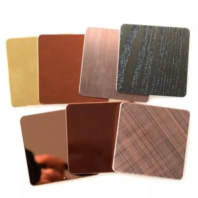 China SS 201 304L Color decorative panels No-fingerprint Stainless Steel Sheet for sale