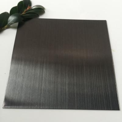 China USA Import Price 304 316 PVD Color Black Hairline Stainless Steel Sheet for sale