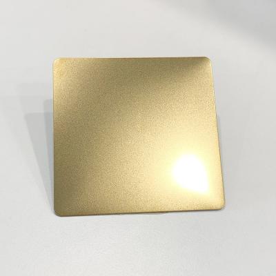 China SUS 304 316 Metal Sheet 4x8 Bead Blasted Finish Champagne Gold Stainless Steel Sheet for sale