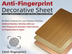 PVD anti fingerprint coating stainless steel fingerprint resistant decorative sheet