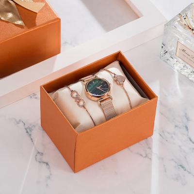 China Automatic Success Fashion Amazon Date Luxury Girls Bracelet Watches Women Watch With Box Gift Set Al fajr watch for sale