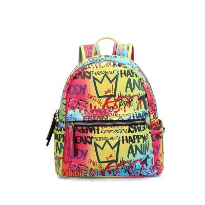 China Hot famous graffiti backpack Art Printed Princess Fashion Women bag designer Insti graffiti backpack for sale