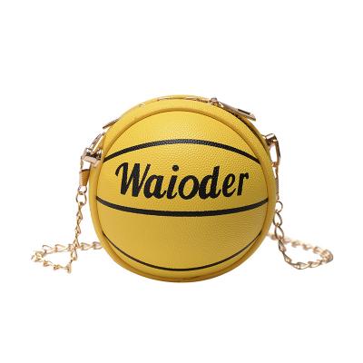 China Wholesale Unisex Fashion Ladies Basketball Ball Cool PU Football Purse Shoulder Bag for Little Girl and Ugly Youth for sale